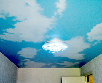 Стоимость потолка с фотопечатью Небо для Зала 16 м²
